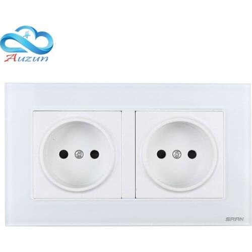High quality european style two way switch socket wall outlet european-style socket panel 86 dark double socket