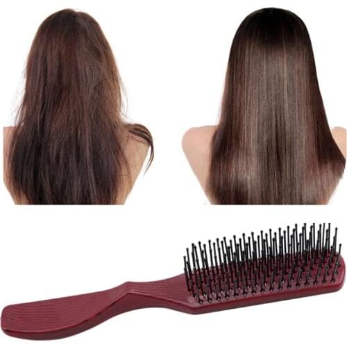 High Quality Plastic Detangle Hairbrush Professional Salon Hairdressing Straight Curly Hair Comb Tangle Hair Care Brush 1PC