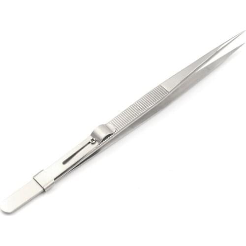 High Quality Adjustable Slide lock Antistatic Tweezers For Jewelry Electronic Component Holding Repair Tools