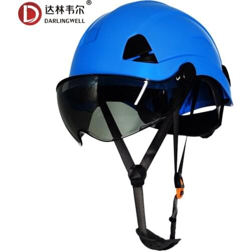 Safety Helmet with visor Outdoor Climbing Riding Working Rescue Helmets Protective ABS Work Cap Construction Hard Hat
