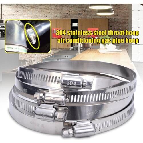 21-254mm Stainless Steel Clamps Adjustable Pipe Clamp Air Conditioner Water Gas Pipe Hose Clamp Hardware Clamps