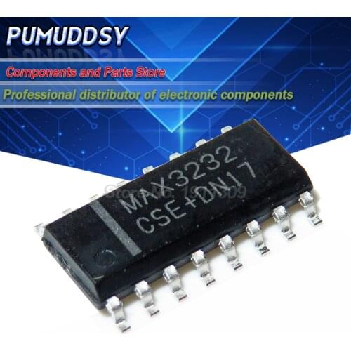 10PCS MAX3232CSE MAX3232 MAX3232ESE SOP-16 RS-232 Interface IC 3-5.5V MultiCh Line Driver/Receiver