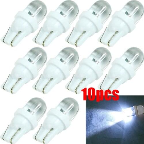 10Pcs T10 12V 5W 194 168 158 W5W 501 White LED Side Car Wedge Light Lamp Bulb Car Side Bulbs Canbus Error Free for Unversail Car