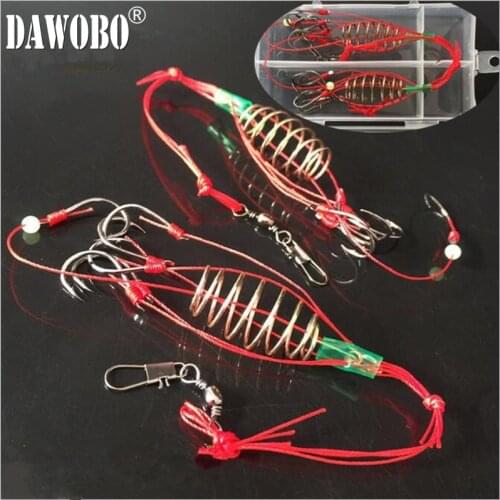 DAWOBO 2Pcs/lot Explosion Fishook Fishing Hooks Pack Fishing Tackle Fish Hooks High Carbon Steel Sharp Fishhooks