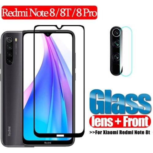 2 in 1 Glass for Xiaomi Redmi Note 8t 8 t 8 pro Camera Lens Protective glass for Redmi 8 8A Screen Protector for Redmi Note 8