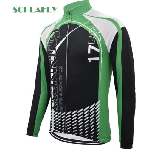 2019 Guiness green men cycling jersery long sleeve retro bike winter fleece wool & no fleece bicycle clothing schlafly autumn
