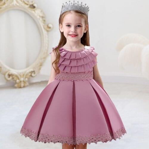 2021 Christmas Clothes Gown 1st Birthday Christening Dress For Baby Girl Dresses Beading Party Princess Girls Dress 1 2 Year