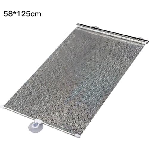 Car Sun Visor Auto Front Rear Side Windows Easy Installation. Sunshade PVC Automatic Universal 50*125cm Anti-UV Protection