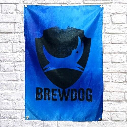 BREWDOG Retro Beer Festival Banner Canvas Painting Bar Pub Home Decor Wallpaper Tapestry Vintage Flag Tapestry 4 Metal Grommets