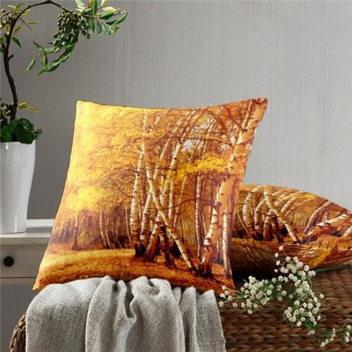 Landscape Painting Pillow Case Decoration Sofa Cushion Pillow Case Bed Pillow Case Home Decoration Car Pillow Case