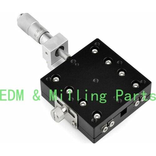 CNC 60*60mm X-Axis LX60-C Trimming Platform Manual Linear Stage Slider Bearing For Bridgeport Mill Part