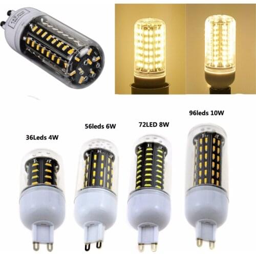 G9 SMD 4014 LED Lamps 36 56 72 96LEDs Warm White/white Spotlight AC220V Candle Lights SMD4014 LED Corn Bulb 10pcs