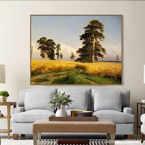 Cotton no frame classical catcher tree landscape canvas printings oil painting printed on cotton wall art decoration pictures