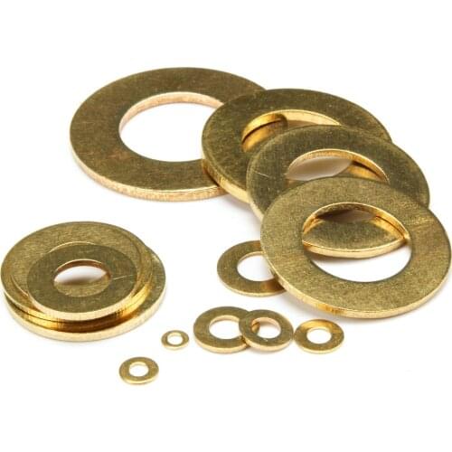 M2.5-M24 seal plain washers Brass flat washer Copper flat gasket copper gasket copper meson brass seal gasket 2-100pcs