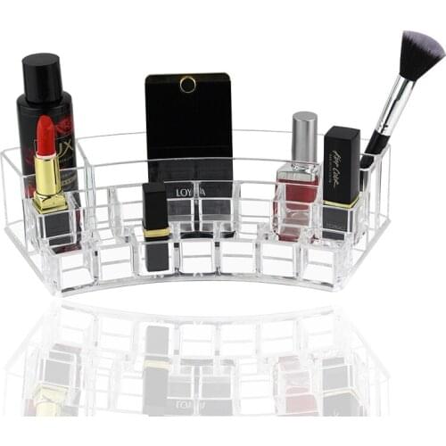 Makeup Desktop storage Organizer Polish Rack Brush Holder Jewelry Organizer Case Jewelry Makeup Cosmetic Storage Box