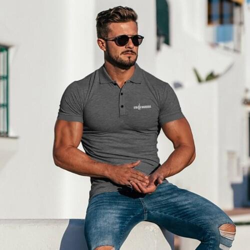 Brand New Mens Short Sleeve Polo Shirts Cotton Mens Shirts Casual Fitness Fashion Polo Shirt Clothing Trend Sport Polo Shirts
