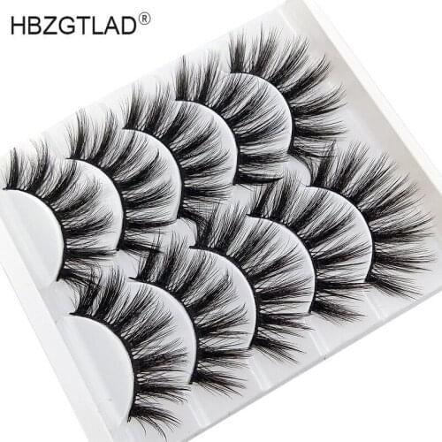 2019 NEW 5 Pairs 3D Thick Long False Eyelashes Fluffy Wispy Natural Lashes Extension Fashion Women Eyes Makeup Tools