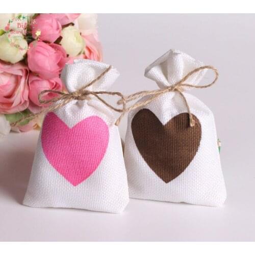 50pcs 9x14cm Love Heart Candy Bags Gift Bags Sacks Baby Shower Birthday Party Favors Package Wedding Candy Bags Party Supplies
