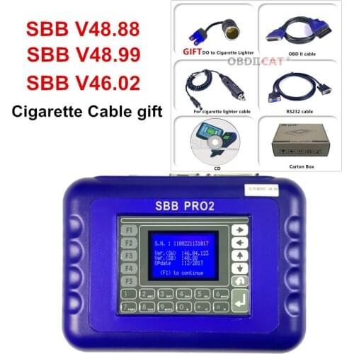 DHL Free! New SBB Auto OBD2 Key Programmer Add New Cars Upgrade than SBB V33.02 Supports NEC+24C64 Car Key Maker