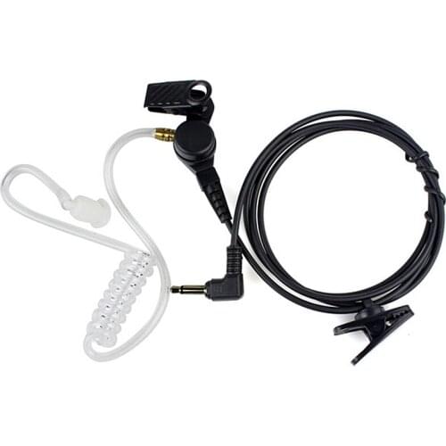 Straight Listen Only Transparent Flexible Acoustic Tube Earpiece 3.5mm Earphone headset Mono Jack for Walkie-talkie