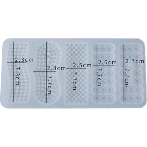 DIY Crystal Epoxy Resin Mold Hair Clip Barrette Crafts Casting Silicone Mould