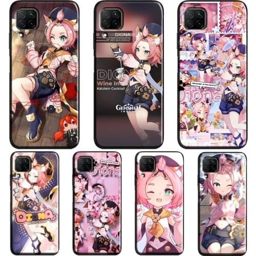Diona Genshin Impact Case For Huawei P30 Pro P20 P40 Lite Mate 20 10 P Smart 2019 2021 Nova 5T Honor 8X 9X 10i