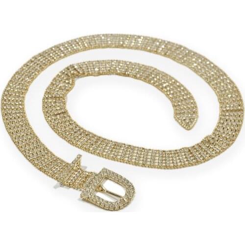 Womens Rhinestone Waist Chain Belt Luxury wedding dress belt