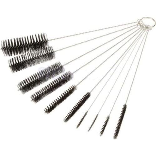 10PCS Nylon Stainless Steel Tobacco Cleaning Brushes Set Accessory For Tobacco Pipe Smoke Tube Cleaning Tools