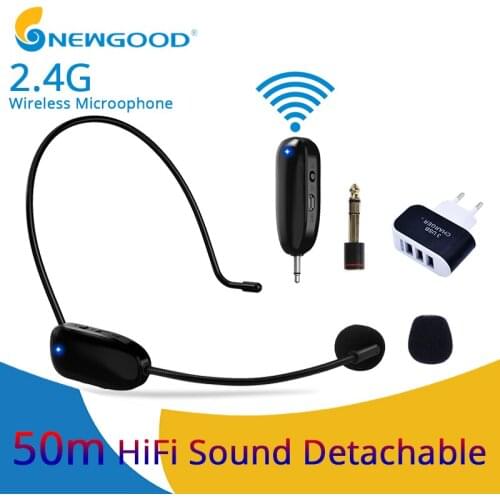 2.4g wireless microphone for teaching guides conference style special microphone mic computer 3.5mm to 6.35mm Free Shipping
