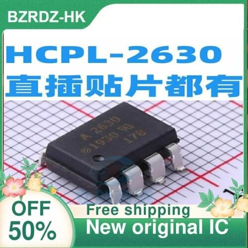 2PCS/lot A2630 HCPL-2630 HCPL-A2630 SOP8/DIP8 New original IC
