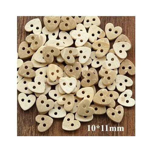 50pcs/lot Heart design coconut buttons,10*11mm, accssories sewing button (ss-1146-723)