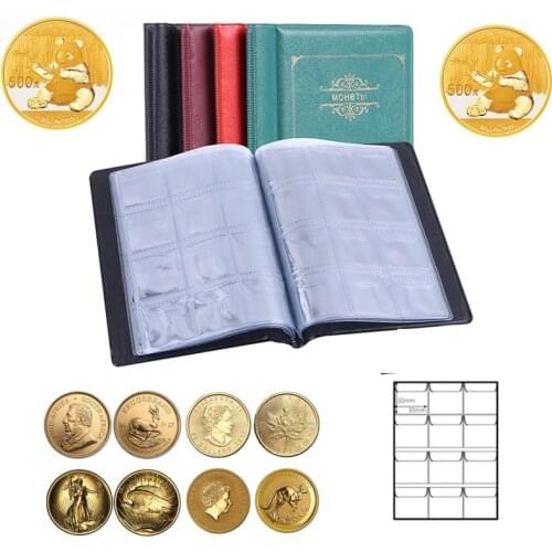 120 Sheets Coin Holder 4 Colors Coin Album Portable Album Coin Penny Money Storage Book Case Folder Holder Collection Collecting