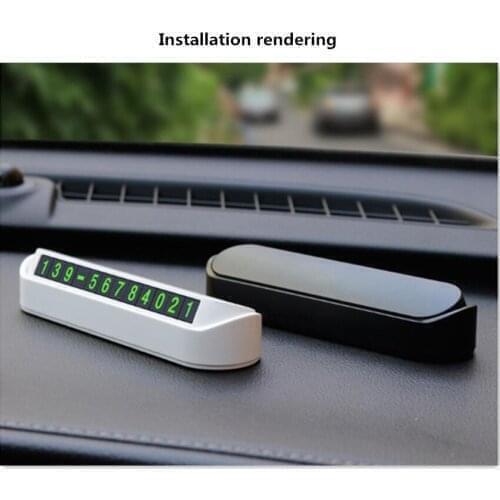 Car Luminous Temporary Parking Card for touran volkswagen honda forza 125 megane 4 bmw r1200gs golf 5 gti 206 peugeot