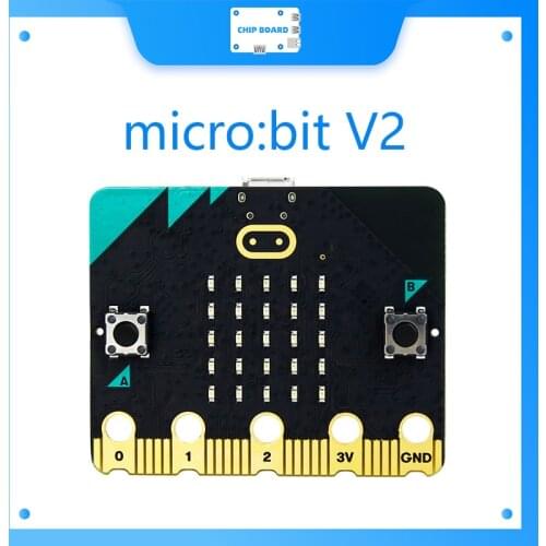 BBC micro:bit V2, Upgraded Processor, Built-In Speaker And Microphone, Touch Sensitive Logo, Microphone and LED indicator