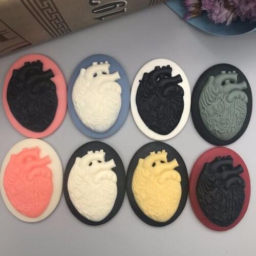Free shipping! Mixed colors.Hot stomach Cameo .Resin Flatback Cabochon for Necklace Pendant .jewelry.DIY , 30*40mm