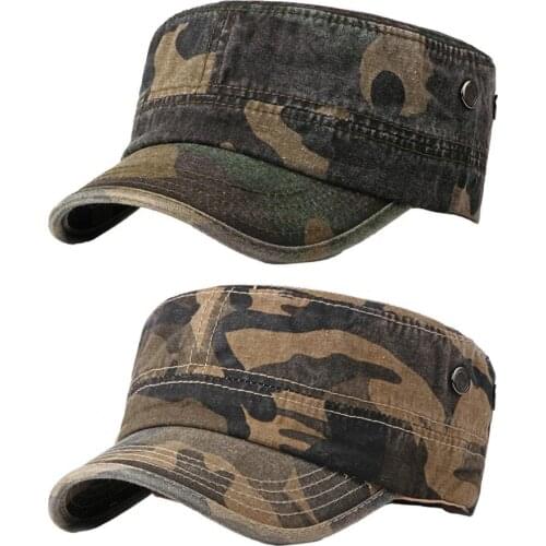 Baseball Caps Outdoor Sports Men Camouflage Adjustable Flat Caps Sunscreen Baseball Hat for Outdoor Sports for Hiking