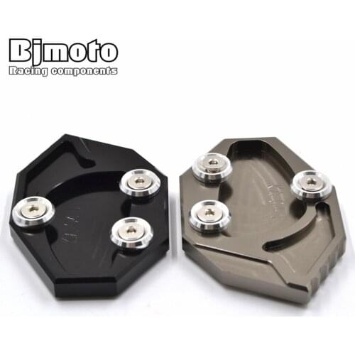 BJMOTO For KAWASAKI ZX-14R (ZZR1400) 2006-2014 CNC Kickstand Side Stand Plate Pad Enlarge GTR1400 (CONCOURS 14) 2007-2014