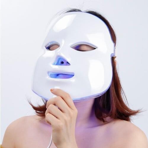 COZING Beauty Photon LED Facial Mask Therapy 7 colors Light Skin Care Rejuvenation Wrinkle Acne Removal Face Beauty Spa