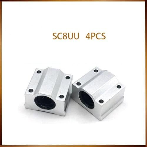 3D Printer Parts 4pcs/lot SC8UU SCS8UU 8mm Linear Motion Ball Bearing Slide Bushing Linear Shaft