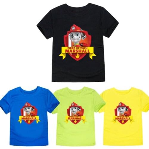 Paw Patrol Children T-shirt for Boys Girls Cotton Summer Kids Tops Tees Baby Kids Tshirts Blouse Clothes