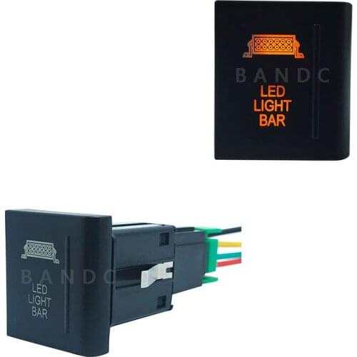 Dual Yellow Lamp, Right Side Left Side Car LED LIGHT BAR Push Switch with Wiring Connector for VW Volkswagen Amarok, Auto Parts