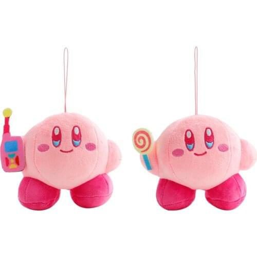 Hot new product Kirby Kawai plush toys pendant hand-held lollipop dolls beautifully decorated gifts for girls