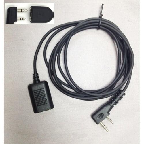 Walkie Talkie K type 2 Pin Speaker Mic Microphone Headset Earpiece Male to Female Extension Cord Cable for Kenwood BaoFeng UV-5R