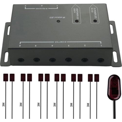 IR Remote Control Extender kit IR transmitter receiver kit Infrared Repeater System IR Repeater Kit Control Up To 8 Devices