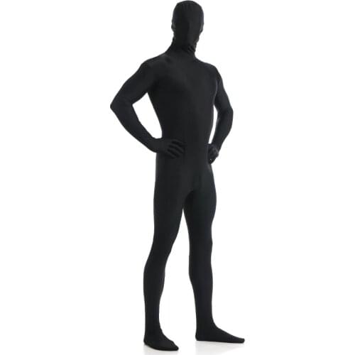 Speerise Adult Spandex Nylon Eyes Open Black Zentai Suit Men One Piece Second Skin Tights Full Body Zentai Custom Costumes