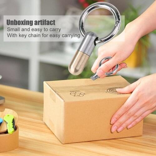 Multi-functional EDC Portable Mini Tool Stainless Steel Key Ring Capsule Knife Compact and Portable Carry Convenient