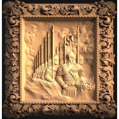 STL Model Panno for CNC Router 3D Printer Artcam Aspire Bas Relief (969)