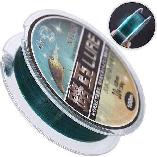 KoKossi Nylon Fishing Line 100M Fluorocarbon Line Monofilament Fishing Line Super Strong Wear-Resistant Fishing Accessories Tool