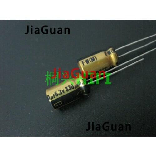 20pcs NEW NICHICON FW 330UF 6.3V 6.3X11MM audio Electrolytic Capacitor 6.3V330uF filter amplifier 6.3v 330uf