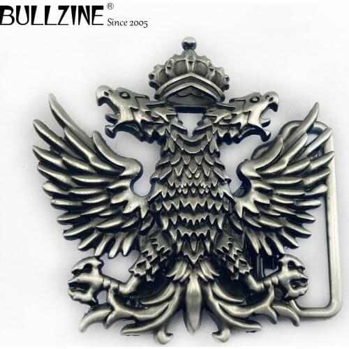The Bullzine wholesale Eagle belt buckle with pewter finish FP-03410 suitable for 4cm width belt